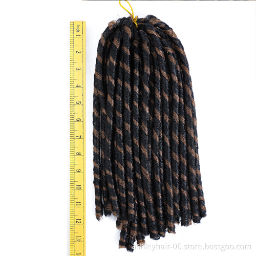 Julianna  Morgan 12 Inch Premium 100% Kanekalon Synthetic Soft Dread Lock Braid Dreadlock Hair Softex Soft dread Hair